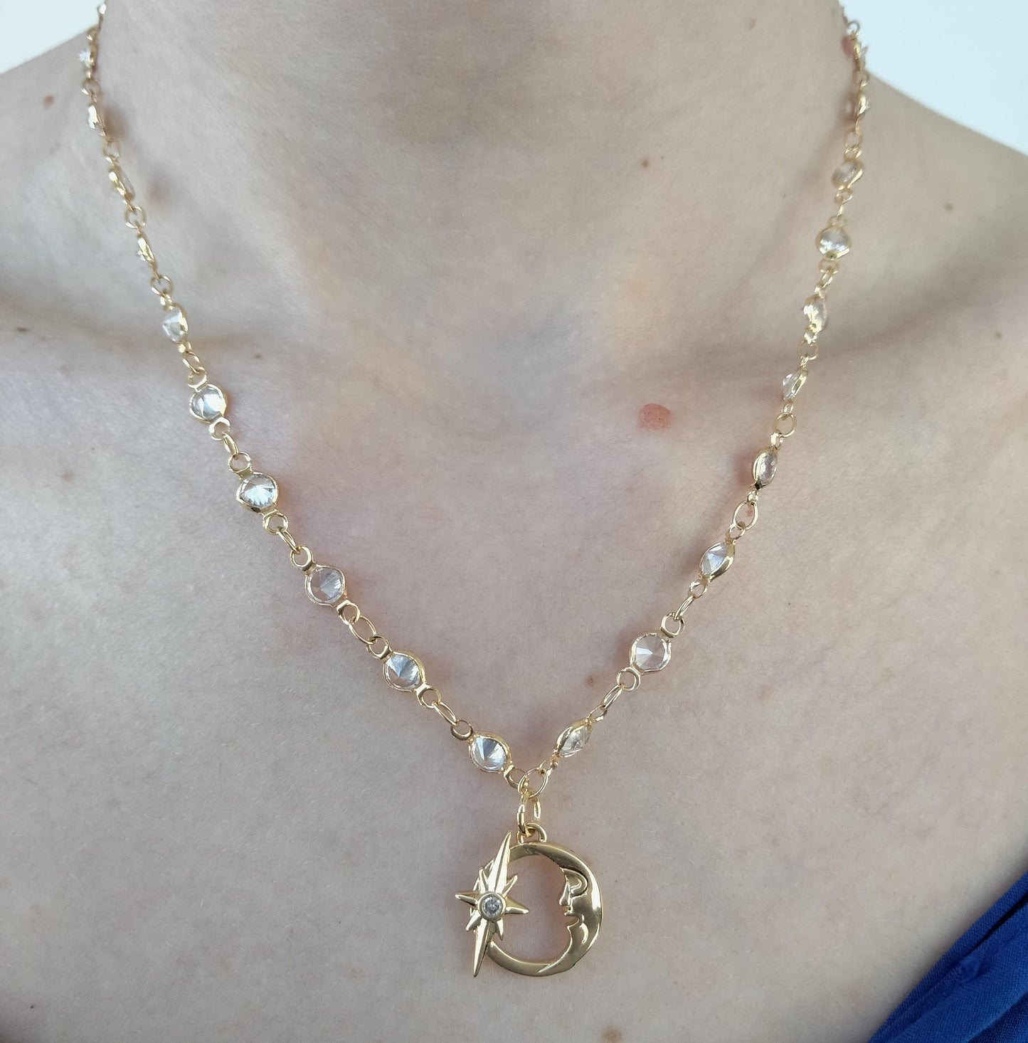 Moon Necklace and Earring Set