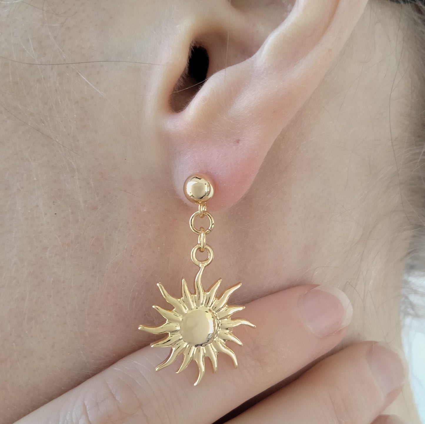 Sun Necklace and Earring Set