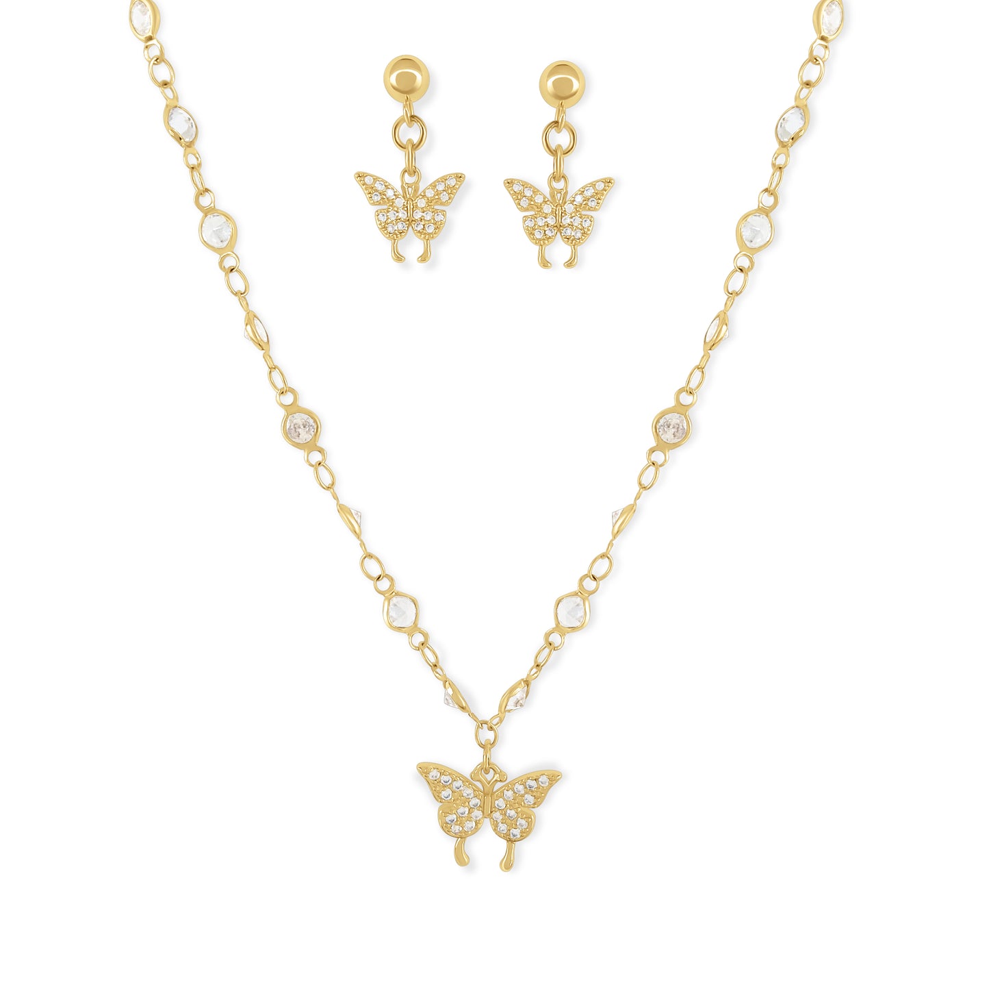 Butterfly Necklace and Earring Set