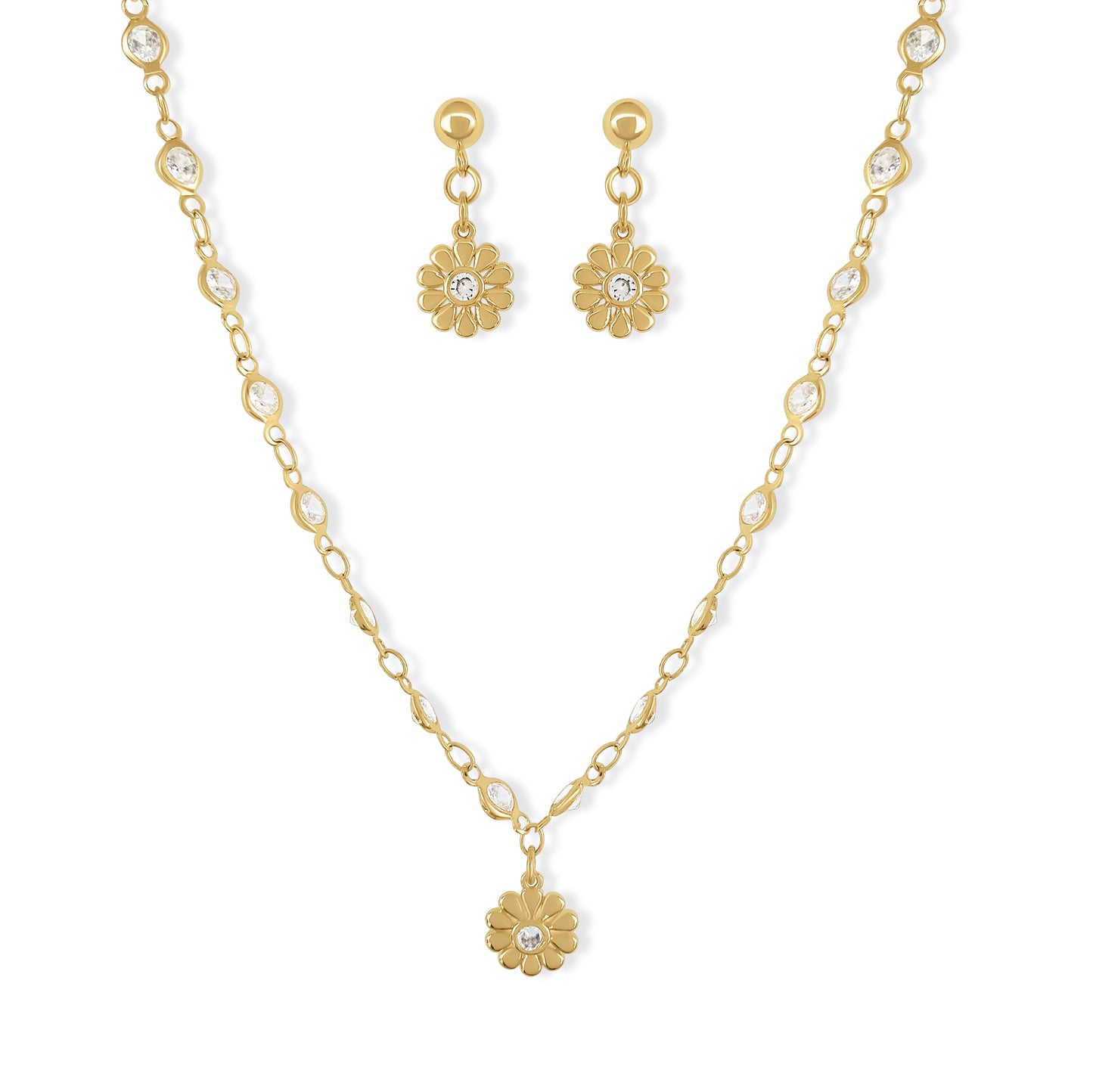 Daisy Necklace and Earring Set