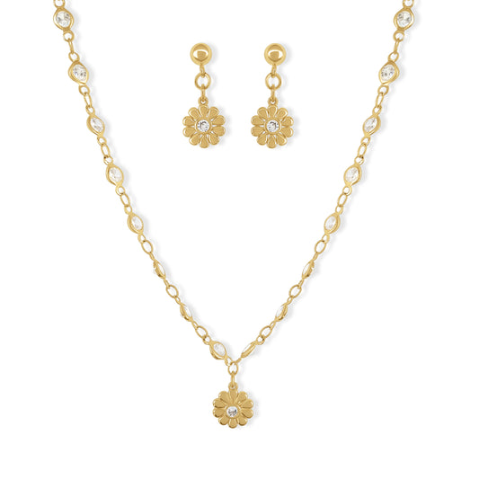 Daisy Necklace and Earring Set